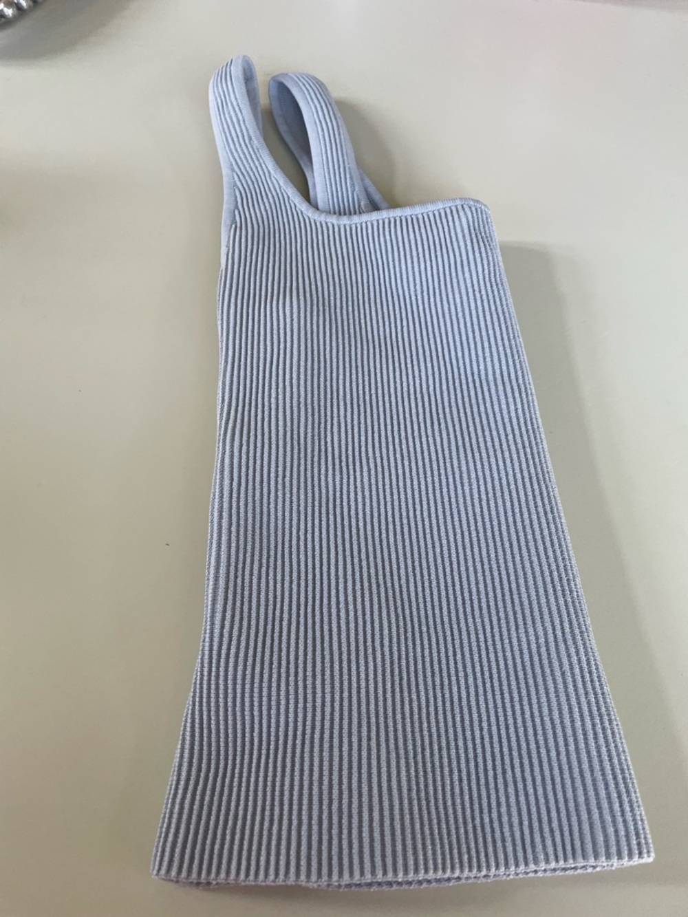 Babaton Light Blue Ribbed Square-Neck Tank - Picture 5 of 5